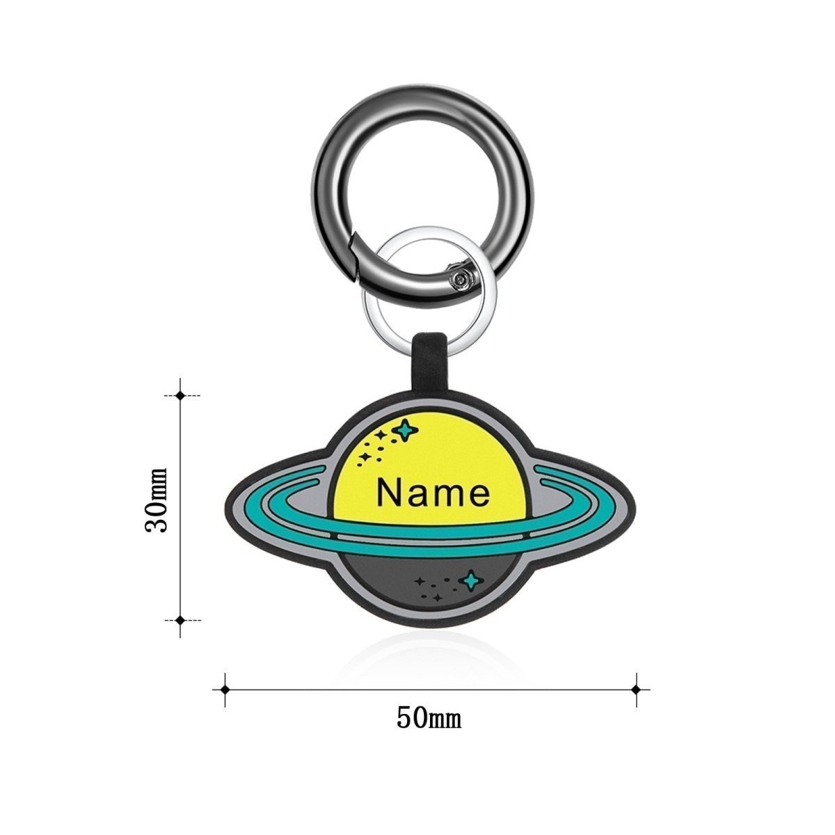 Silicone Saturn Planet Pet ID TagDog Tag