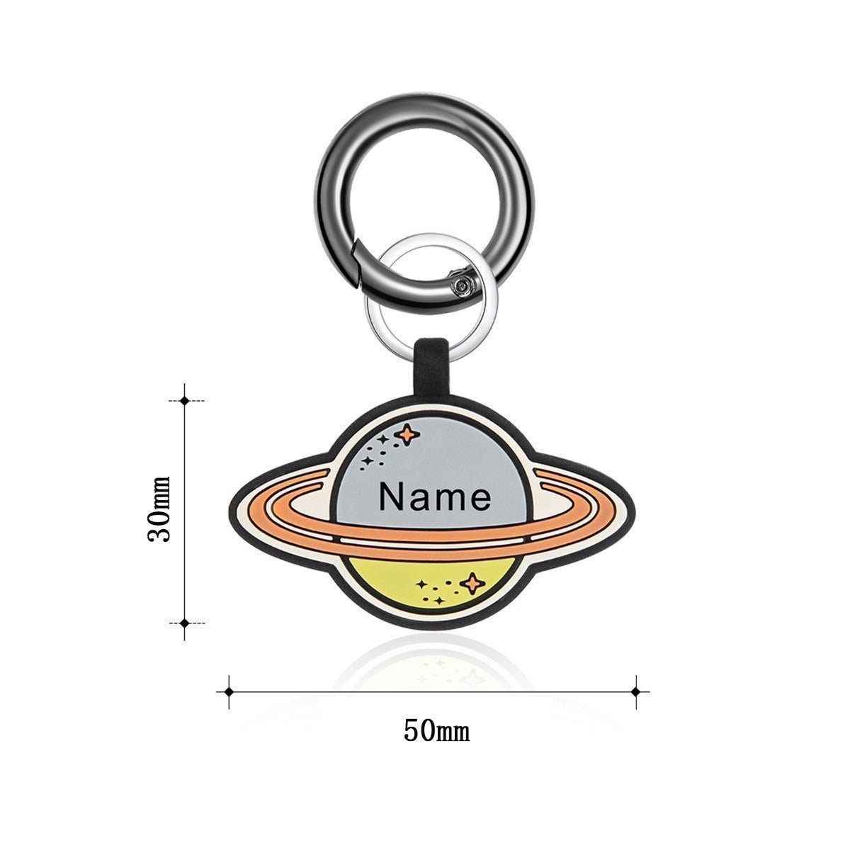 Silicone Saturn Planet Pet ID Tag - Dog Tag Personalisr Au