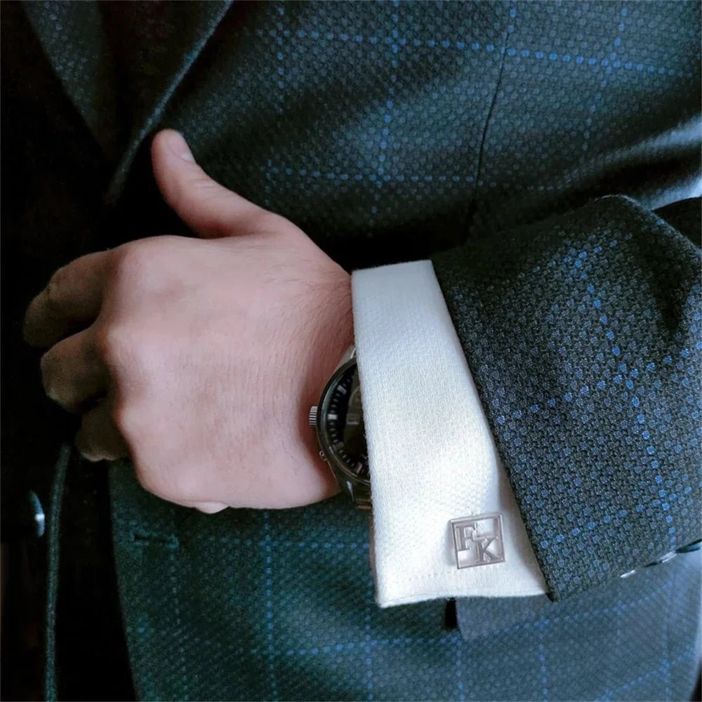 Square Monogram Initials Cufflinks - Cufflinks Personalisr Au