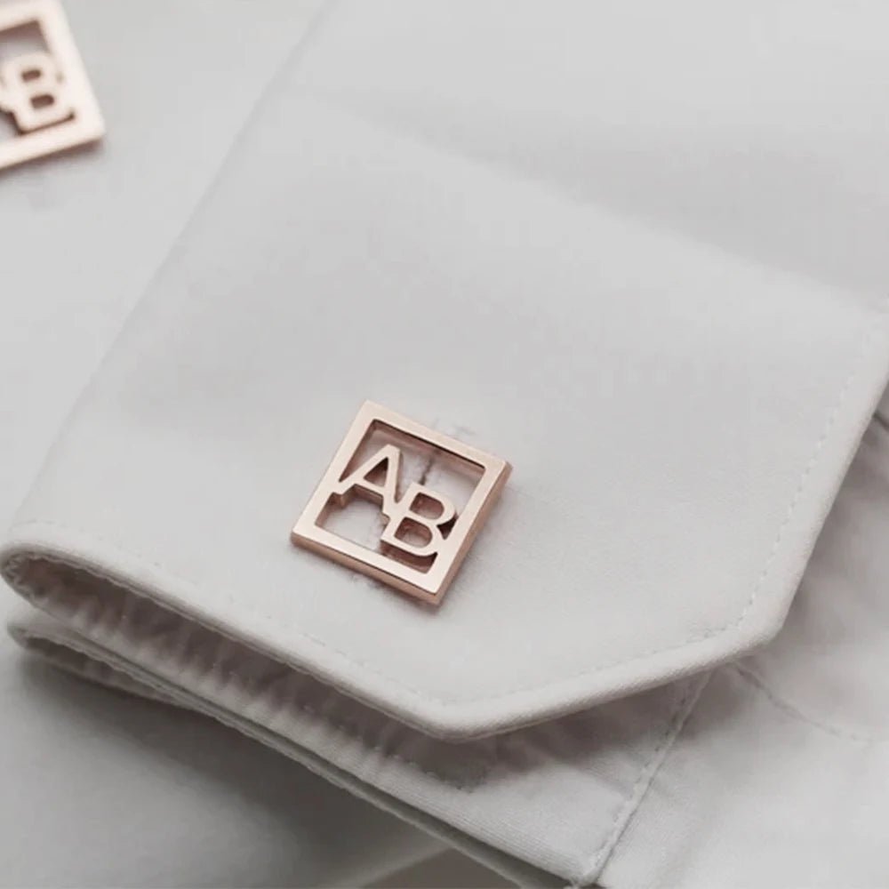 Square Monogram Initials Cufflinks - Cufflinks Personalisr Au