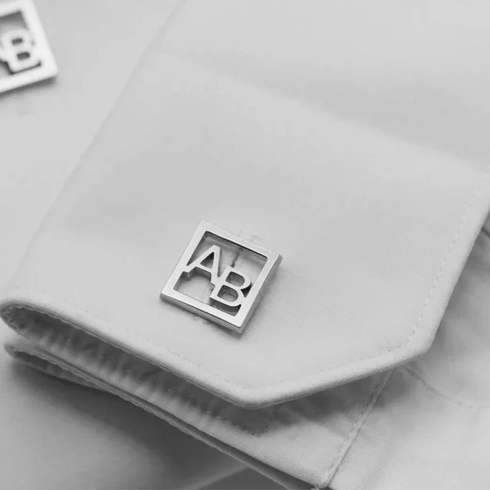 Square Monogram Initials Cufflinks - Cufflinks Personalisr Au