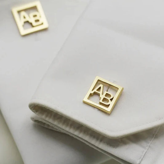 Square Monogram Initials Cufflinks - Cufflinks Personalisr Au