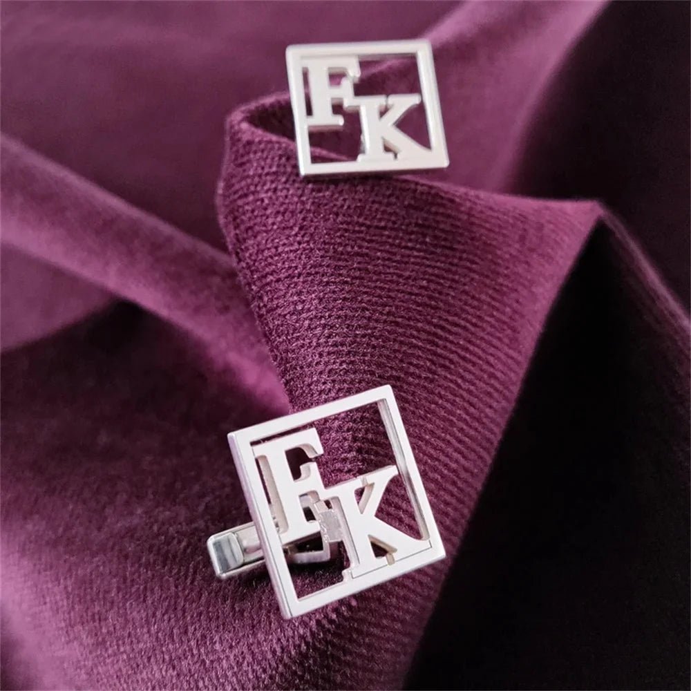 Square Monogram Initials Cufflinks - Cufflinks Personalisr Au