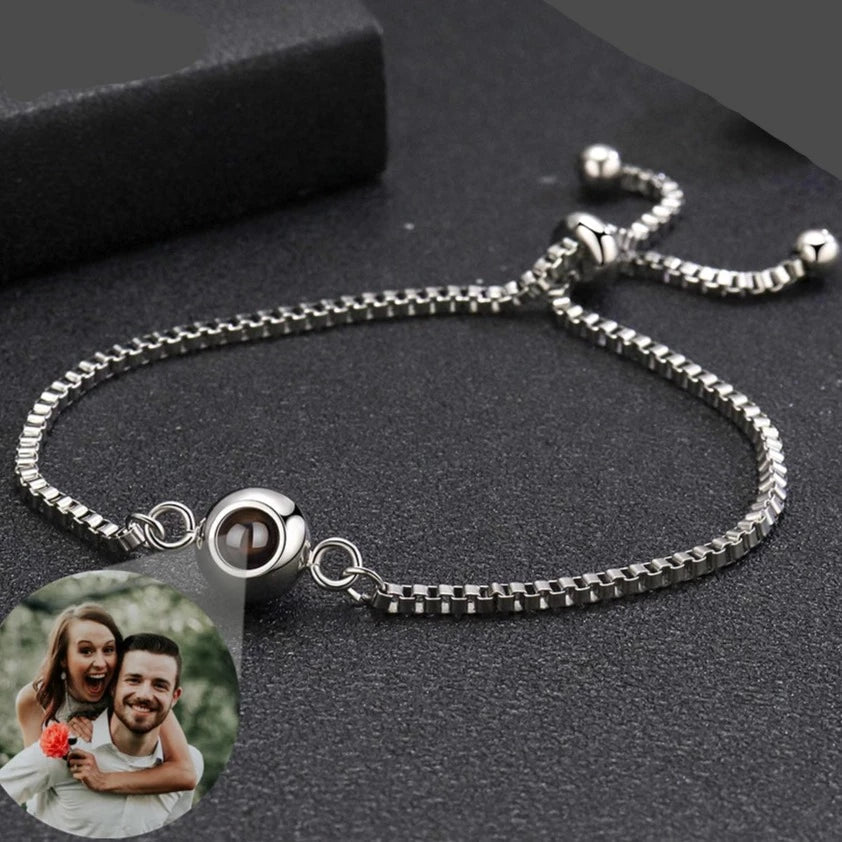 Stainless Steel Chain Photo Projection Bracelets - photo bracelets Personalisr Au