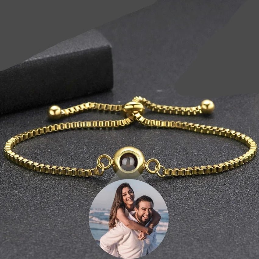 Stainless Steel Chain Photo Projection Bracelets - photo bracelets Personalisr Au