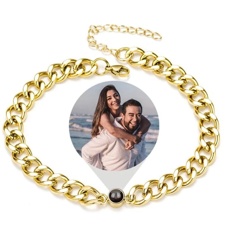 Stainless Steel Chain Photo Projection Bracelets - photo bracelets Personalisr Au
