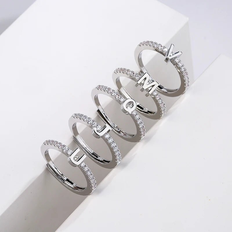 Sterling Silver Letter RingLadies Jewellery
