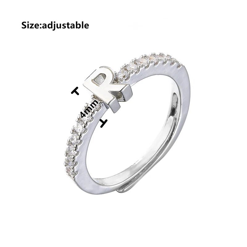 Sterling Silver Letter Ring - Ladies Jewellery Personalisr Au