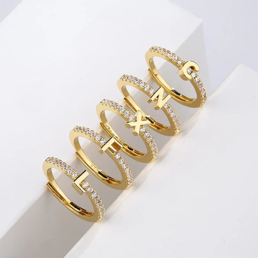 Sterling Silver Letter Ring - Ladies Jewellery Personalisr Au