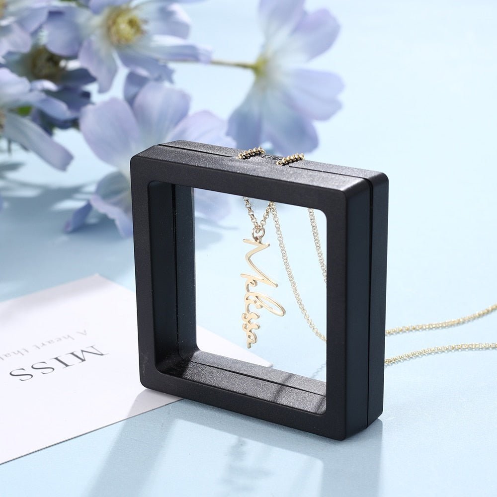 Sterling Silver Vertical Nameplate Necklaces - Name Necklaces Personalisr Au