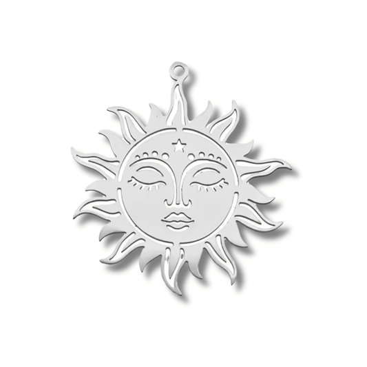 Sun Face Pendant - stainless steelpendant