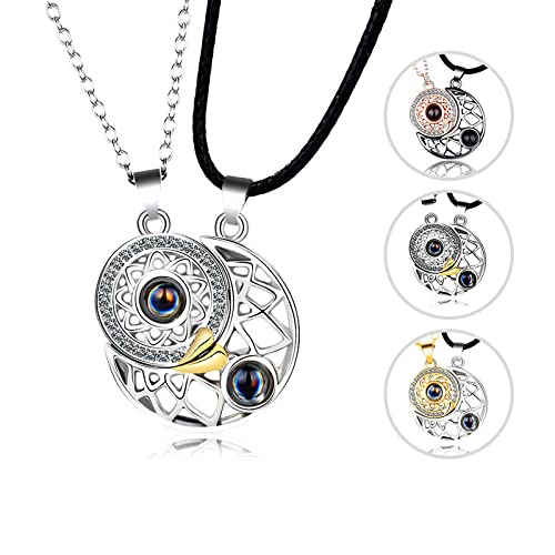 Sun & Moon Photo Projection Necklace Couples SetFashion Necklace