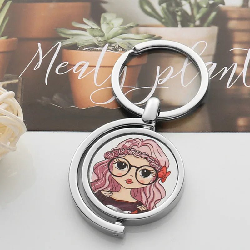 Two Photo Rotating Keyring - Key Chains Personalisr Au