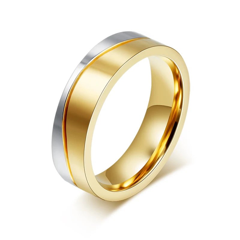 Two Tone Wave Wedding Rings - Rings Personalisr Au