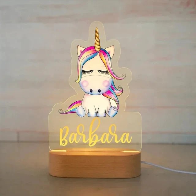 Unicorn Night Lights Personalised with Namecustom night light