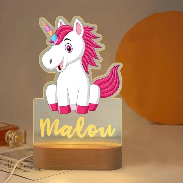 Unicorn Night Lights Personalised with Namecustom night light