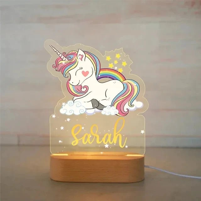 Unicorn Night Lights Personalised with Namecustom night light