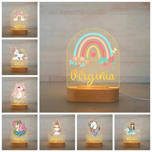 Unicorn Night Lights Personalised with Name - custom night light Personalisr Au