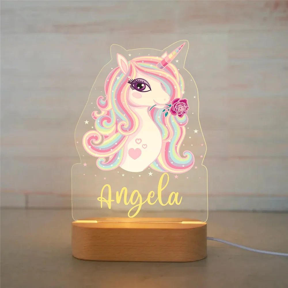 Unicorn Night Lights Personalised with Name - custom night light Personalisr Au