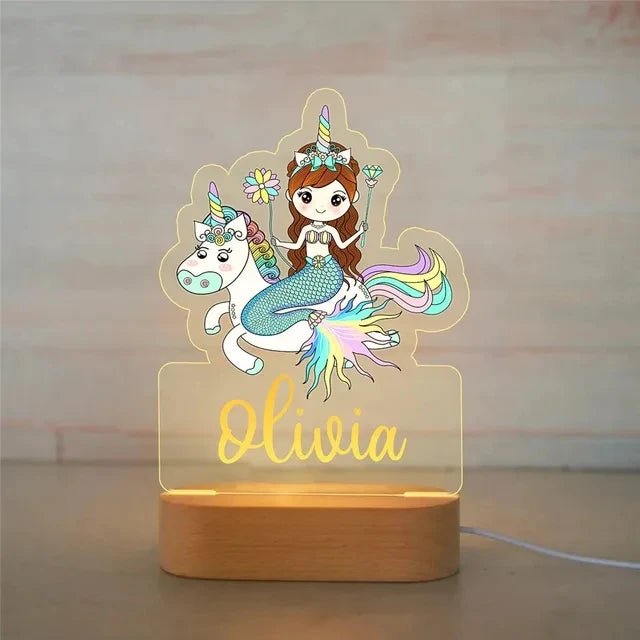 Unicorn Night Lights Personalised with Namecustom night light
