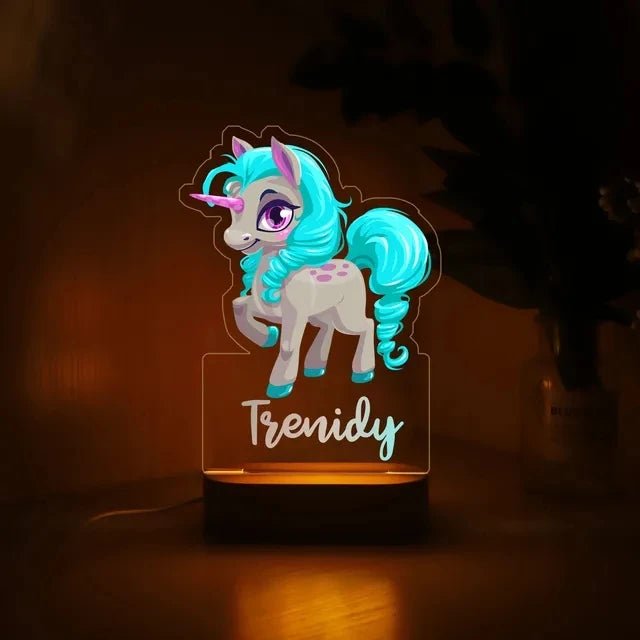 Unicorn Night Lights Personalised with Name - custom night light Personalisr Au
