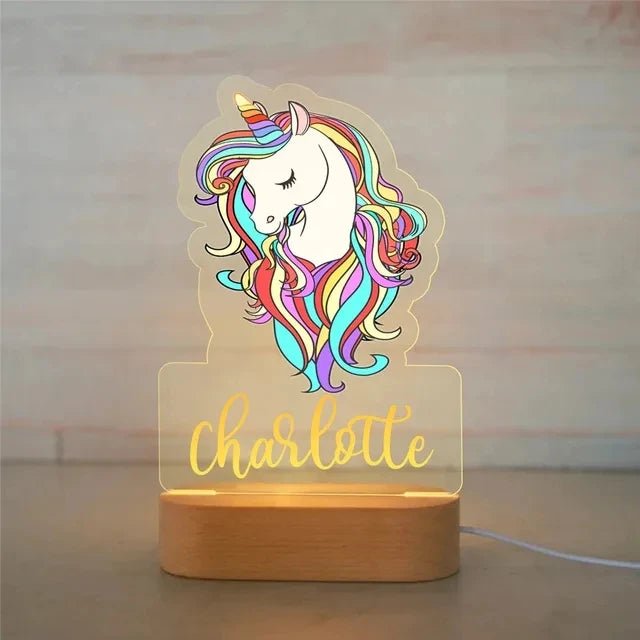 Unicorn Night Lights Personalised with Name - custom night light Personalisr Au