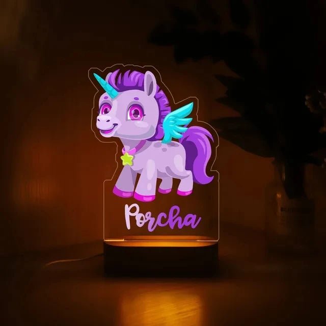 Unicorn Night Lights Personalised with Namecustom night light