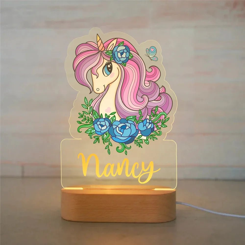 Unicorn Night Lights Personalised with Name - custom night light Personalisr Au