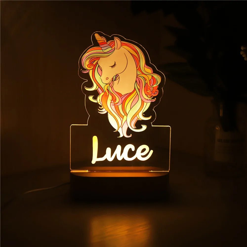 Unicorn Night Lights Personalised with Namecustom night light
