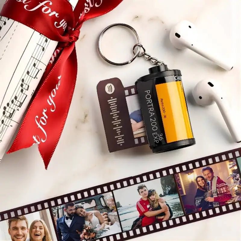 Vintage Film Roll Photo Album Keyring - Key Chains Personalisr Au