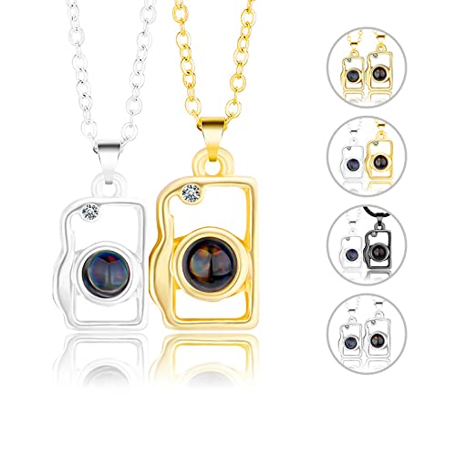 Photo Projection Couples Camera Necklace Set - Fashion Necklace Personalisr Au