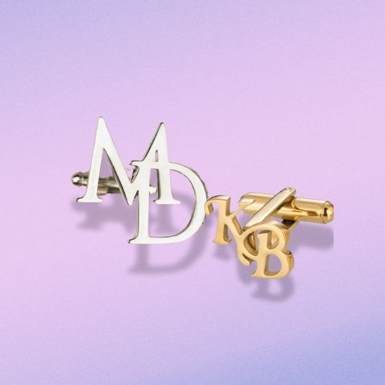 monogram initial cufflinks selection