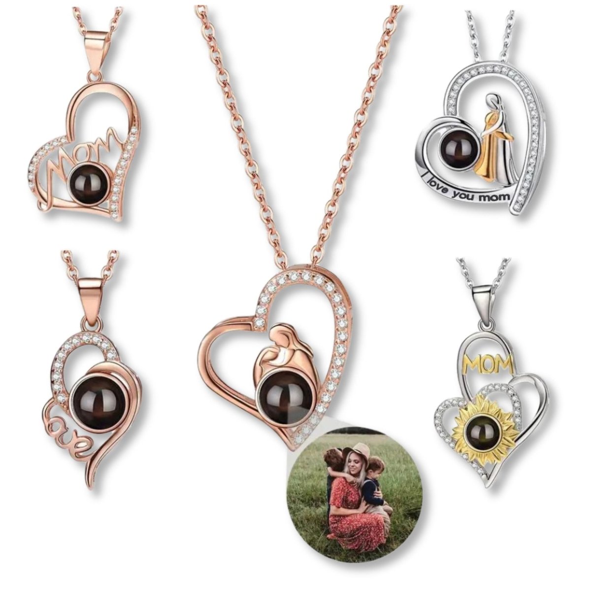 "Mum" Photo Projection Necklaces - Personalisr Au