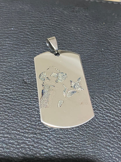 Engraved Pet Photo Keyring Pendant Australia