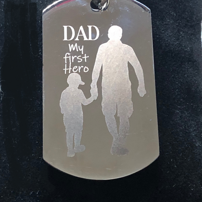 Personalised Keyring for Dad – Engraved Gift with Custom Message