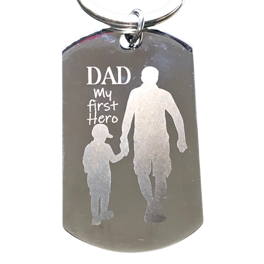 Personalised Keyring for Dad – Engraved Gift with Custom Message