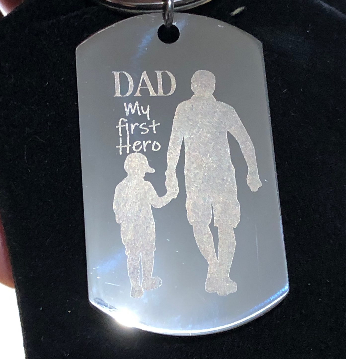 Personalised Keyring for Dad – Engraved Gift with Custom Message