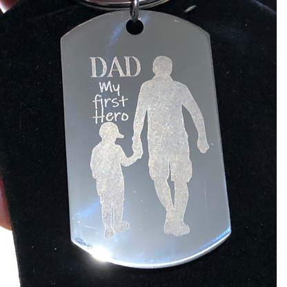 Personalised Keyring for Dad – Engraved Gift with Custom Message