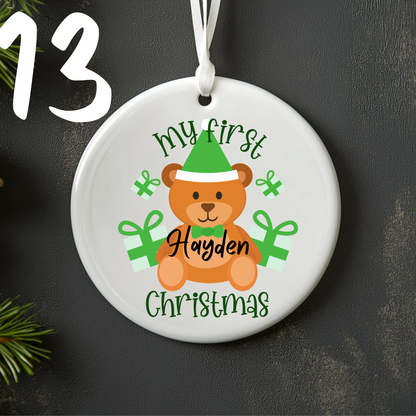 First Christmas Ornaments Personalised