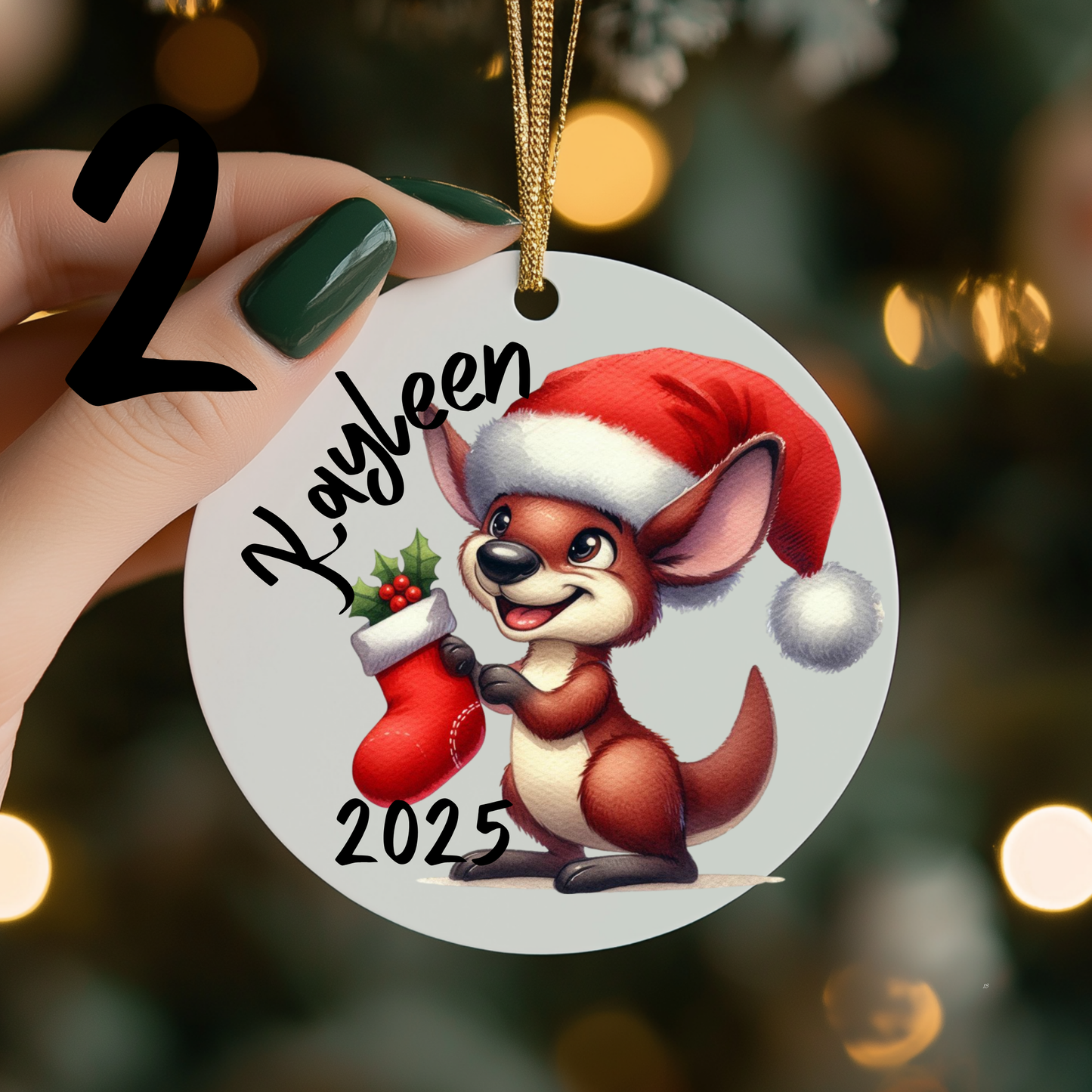 Australian Christmas Ornaments with Custom Photo