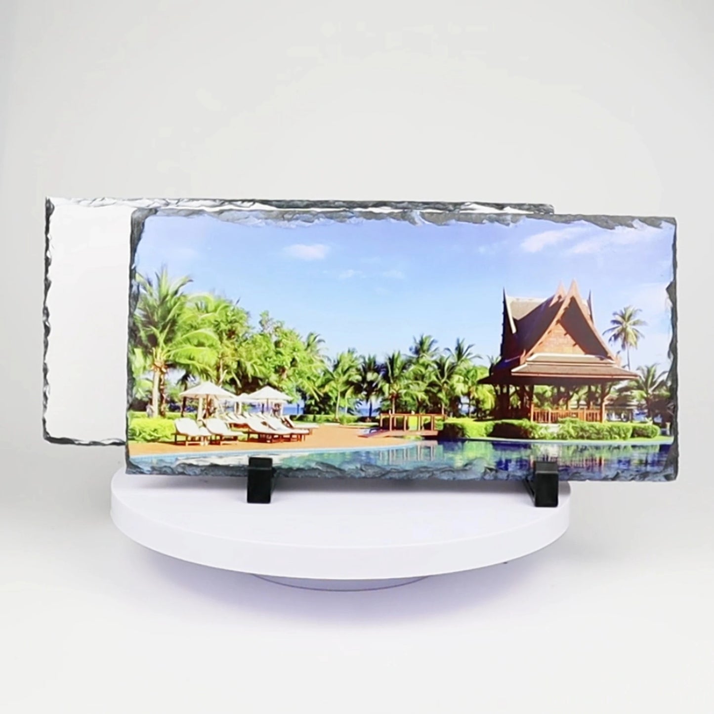 Personalised Photo Panoramic Slate 30cmx15cm
