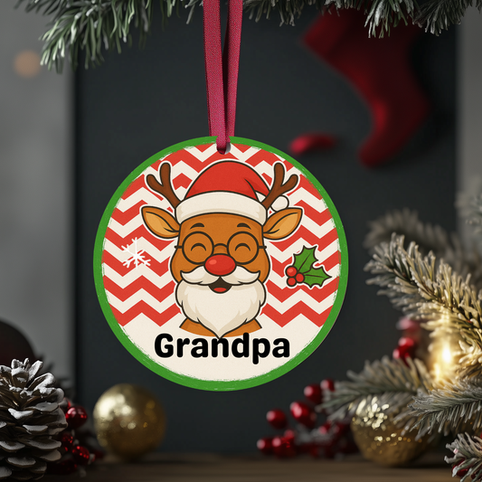 Reindeer Family Personalised Christmas Ornaments