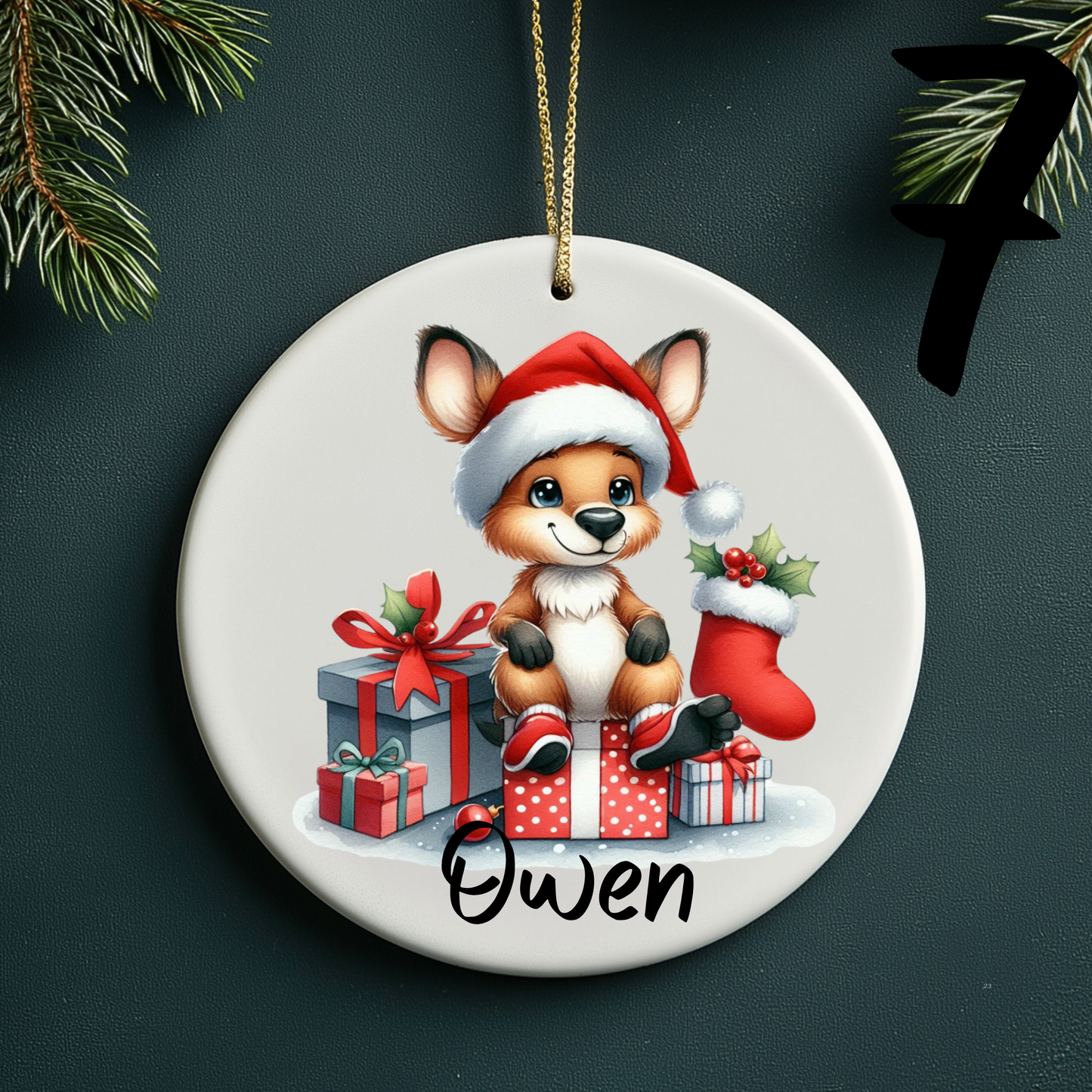 Australian Christmas Ornaments with Custom Photo