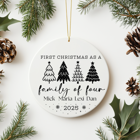 Personalised Family Tree Christmas Ornament