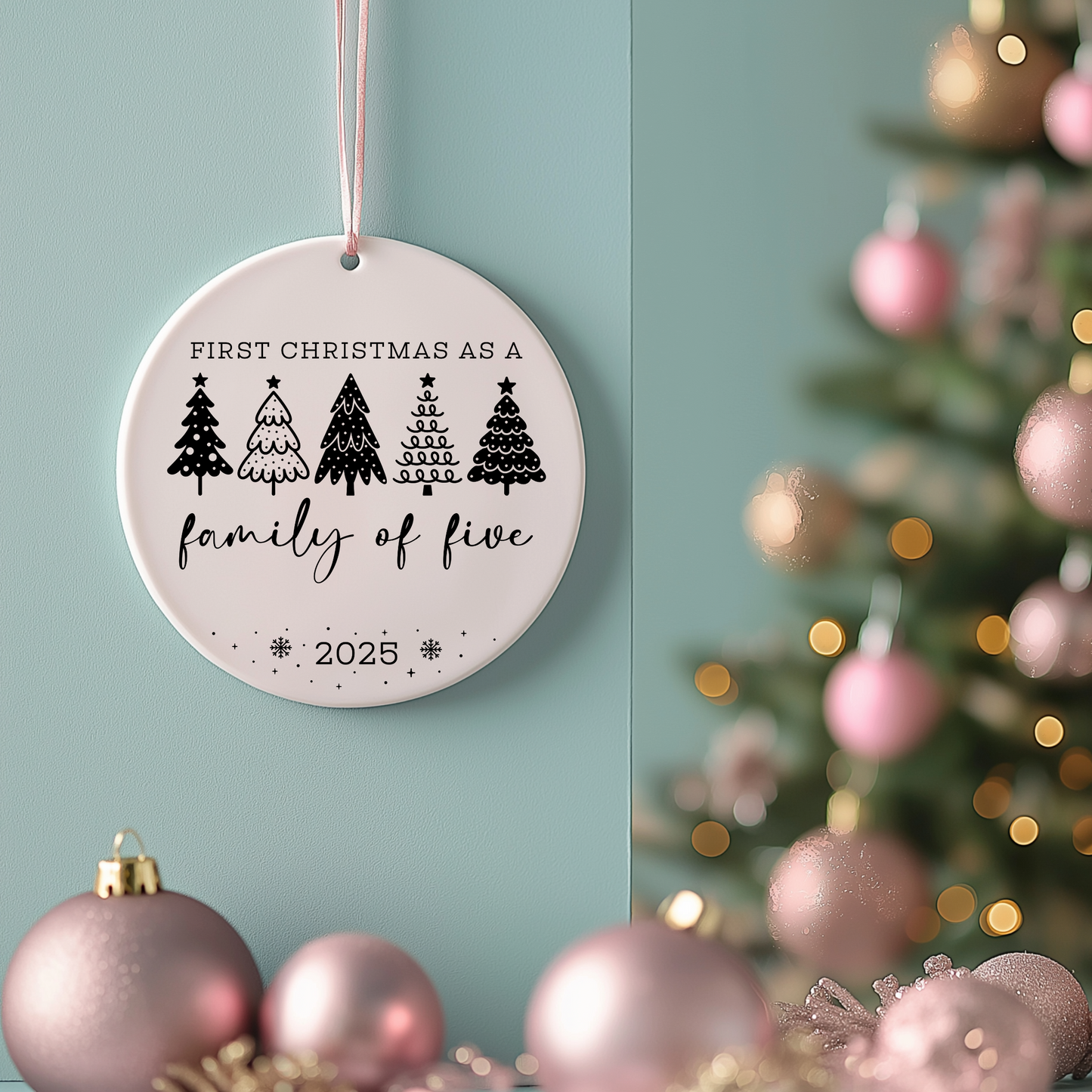 Personalised Family Tree Christmas Ornament