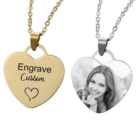 Personalised Stainless Steel Pendant Custom Engraved Keepsake