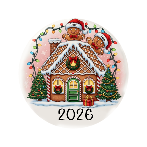 Gingerbread Family Personalised Christmas Ornaments