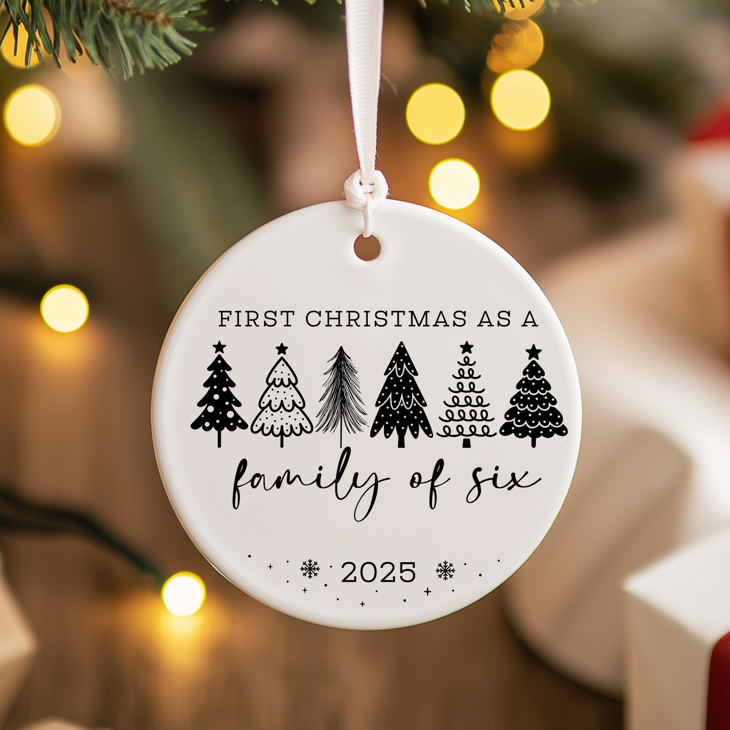 Personalised Family Tree Christmas Ornament