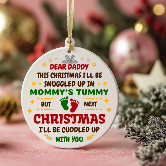 Dad to Be Christmas Ornament - Personalised Photo