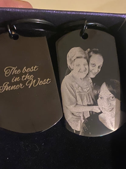 Personalised Engraved Photo Keychain Australia